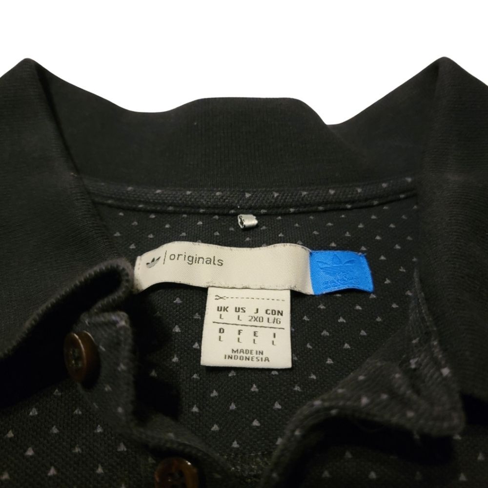 Adidas Originals Women's Vintage Black Leopard Print Pocket Polo L - Picture 4 of 5